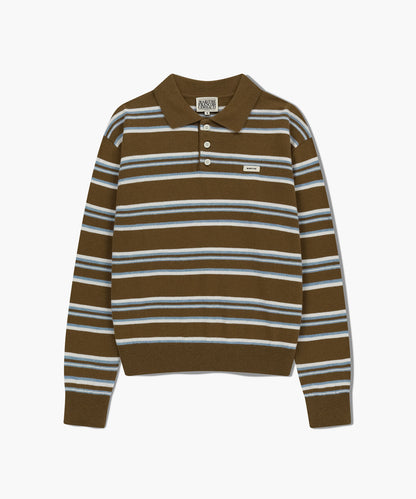[Worn by Cha Eunwoo] Marithé et François Girbaud Regular Logo Stripe Polo Knit