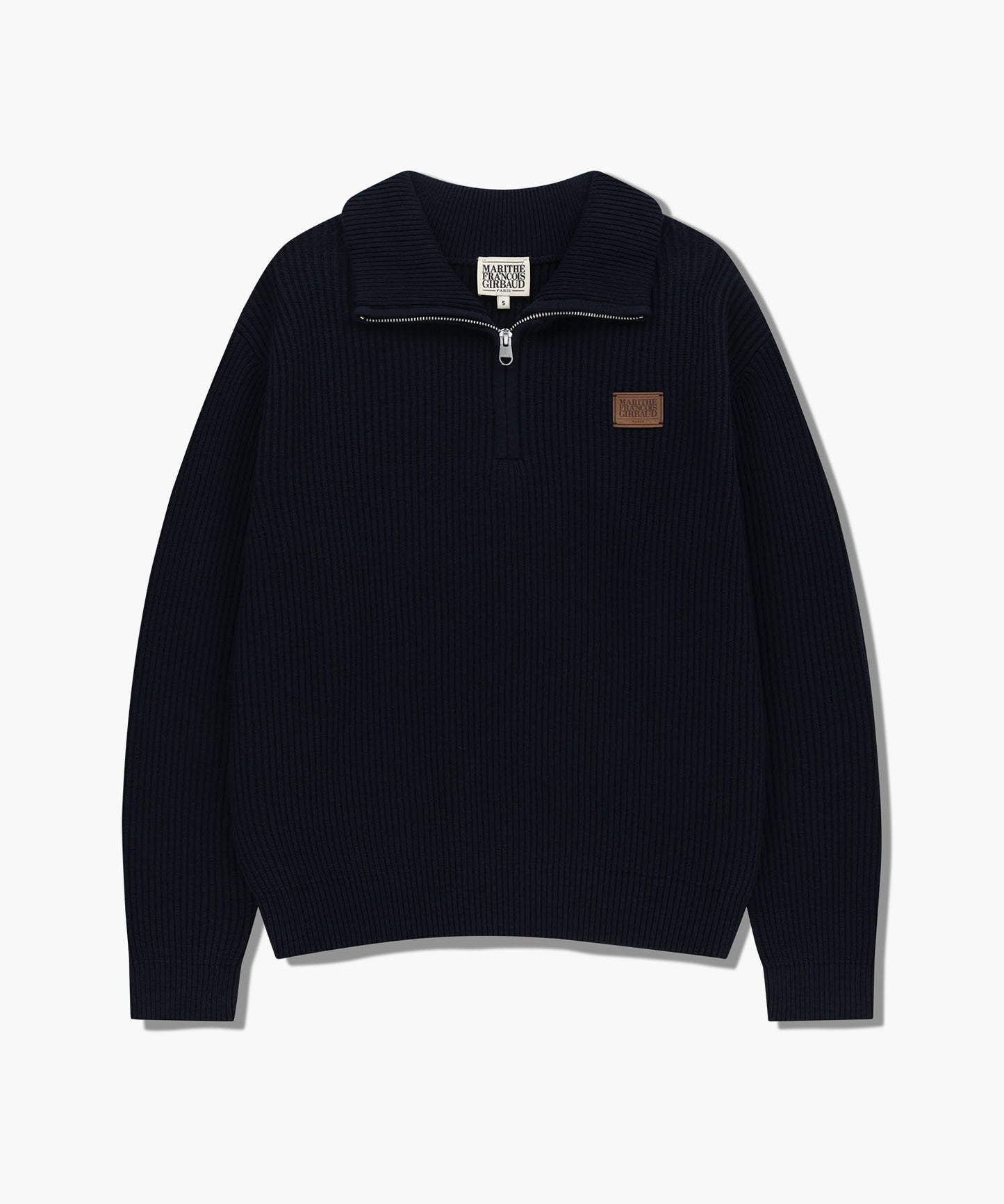 [Cha Eunwoo & Go Youn Jung Worn] Marithé et François Girbaud Half Neck Zip-Up Knit