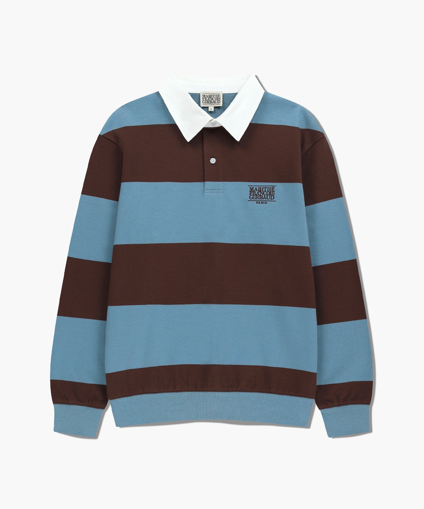 [Cha Eunwoo & Go Youn Jung Worn] Marithé et François Girbaud Classic Logo Stripe Rugby Sweatshirt