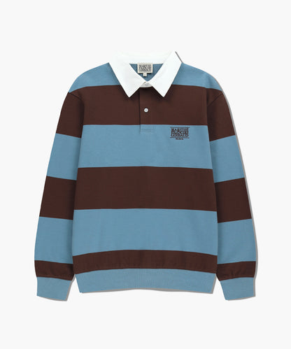 [Cha Eunwoo & Go Youn Jung Worn] Marithé et François Girbaud Classic Logo Stripe Rugby Sweatshirt