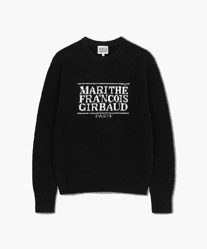 [Worn By Cha Eunwoo & Go Youn-jung] Marithé Et François Girbaud  - BOUCLE CLASSIC LOGO KNIT PULLOVER
