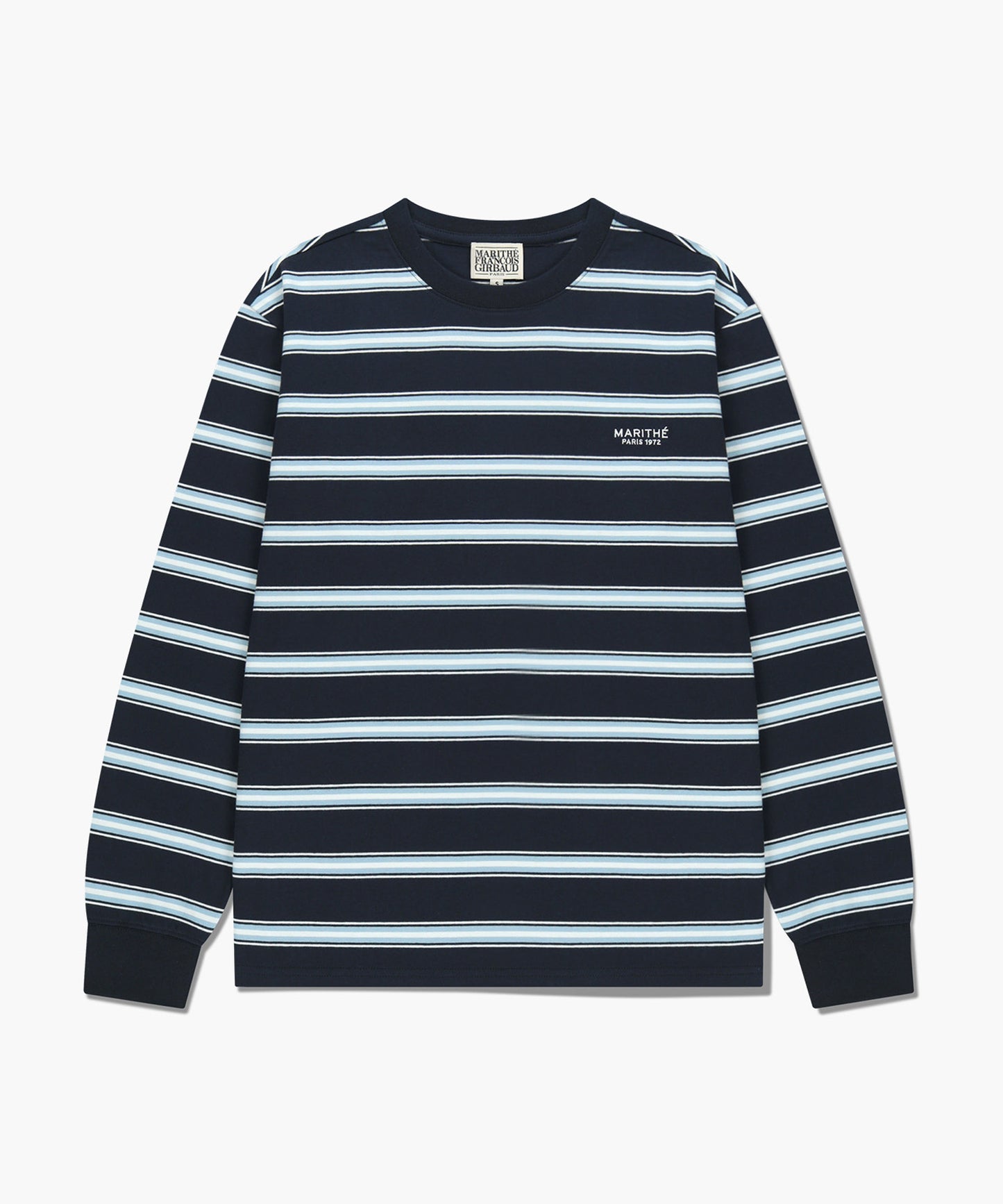 [Worn by Cha Eunwoo] Marithé et François Girbaud Multi Color Stripe Long Sleeve