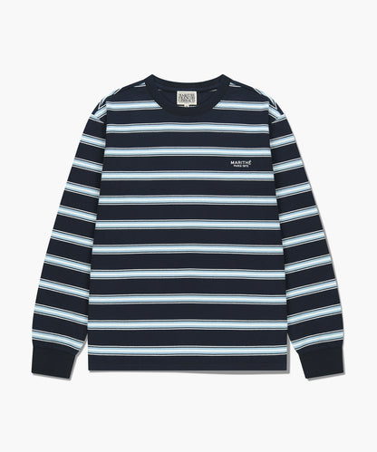[Worn by Cha Eunwoo] Marithé et François Girbaud Multi Color Stripe Long Sleeve