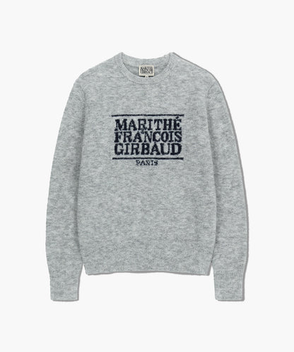 [Worn By Cha Eunwoo & Go Youn-jung] Marithé Et François Girbaud  - BOUCLE CLASSIC LOGO KNIT PULLOVER