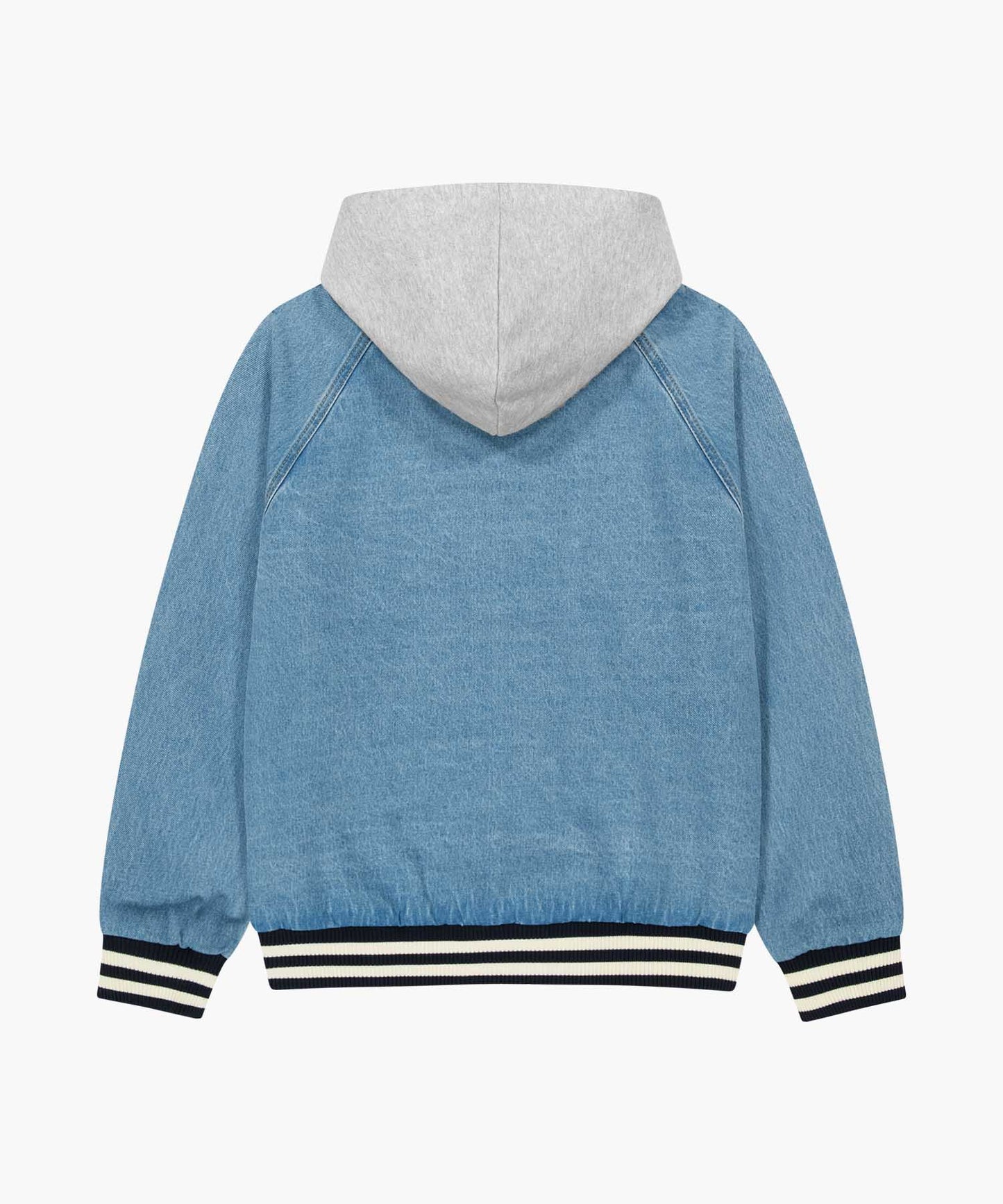 [Cha Eunwoo Worn] Marithé et François Girbaud Classic Logo Raglan Denim Varsity Jacket