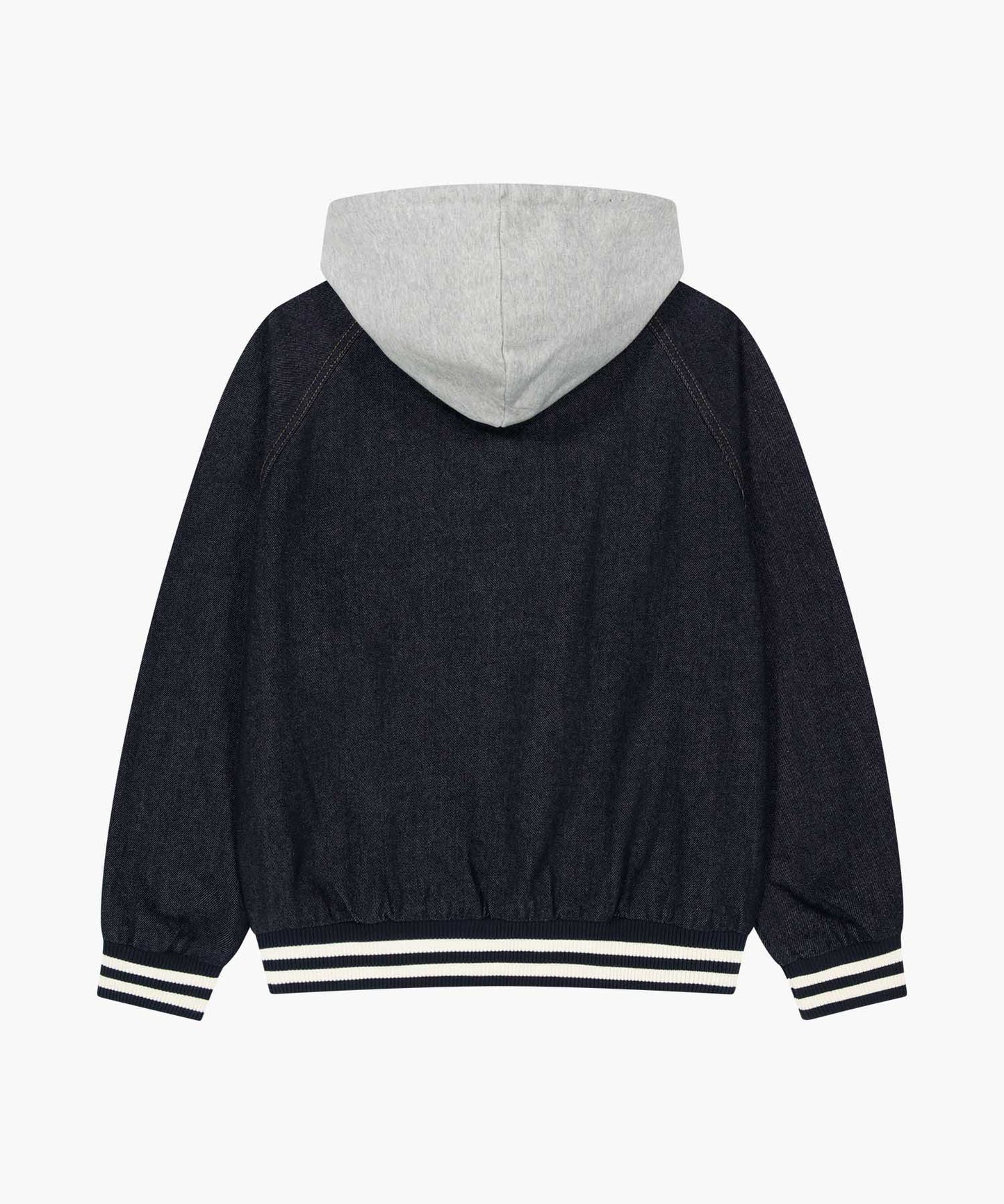 [Cha Eunwoo Worn] Marithé et François Girbaud Classic Logo Raglan Denim Varsity Jacket