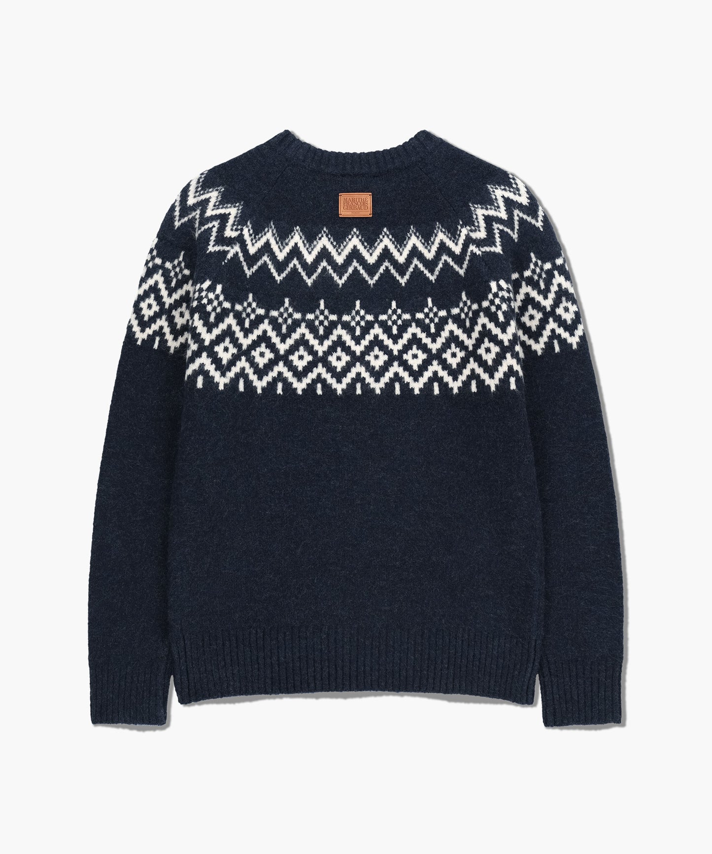 [Ch[Cha Eunwoo & Go Youn Jung Worn] Marithé et François Girbaud Fairisle Crew Neck Knit Pullover