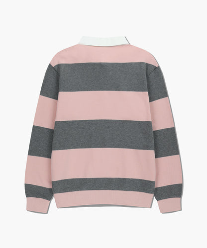 [Cha Eunwoo & Go Youn Jung Worn] Marithé et François Girbaud Classic Logo Stripe Rugby Sweatshirt