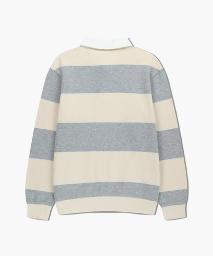 [Cha Eunwoo & Go Youn Jung Worn] Marithé et François Girbaud Classic Logo Stripe Rugby Sweatshirt