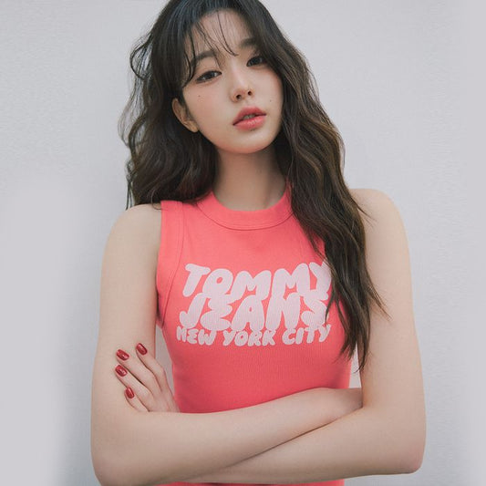 [Ive Wonyoung Pick] Tommy Jeans Stretch Bubble Tank Top