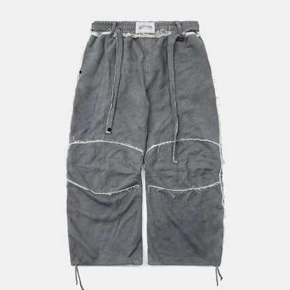 [NCT Wish Riku Worn] BAD BLOOD w-pts25-094 Raw Edge Convex Jogger - Washed Grey