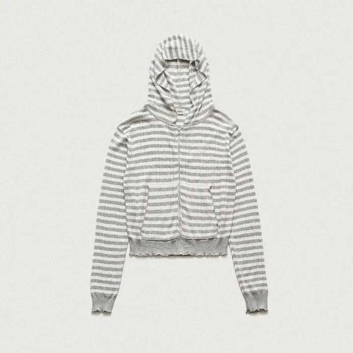 [NewJeans Hanni Worn] THEBARNNET Cotton Eyelet Hooded Knit_Stripe