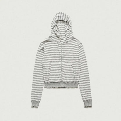 [NewJeans Hanni Worn] THEBARNNET Cotton Eyelet Hooded Knit_Stripe