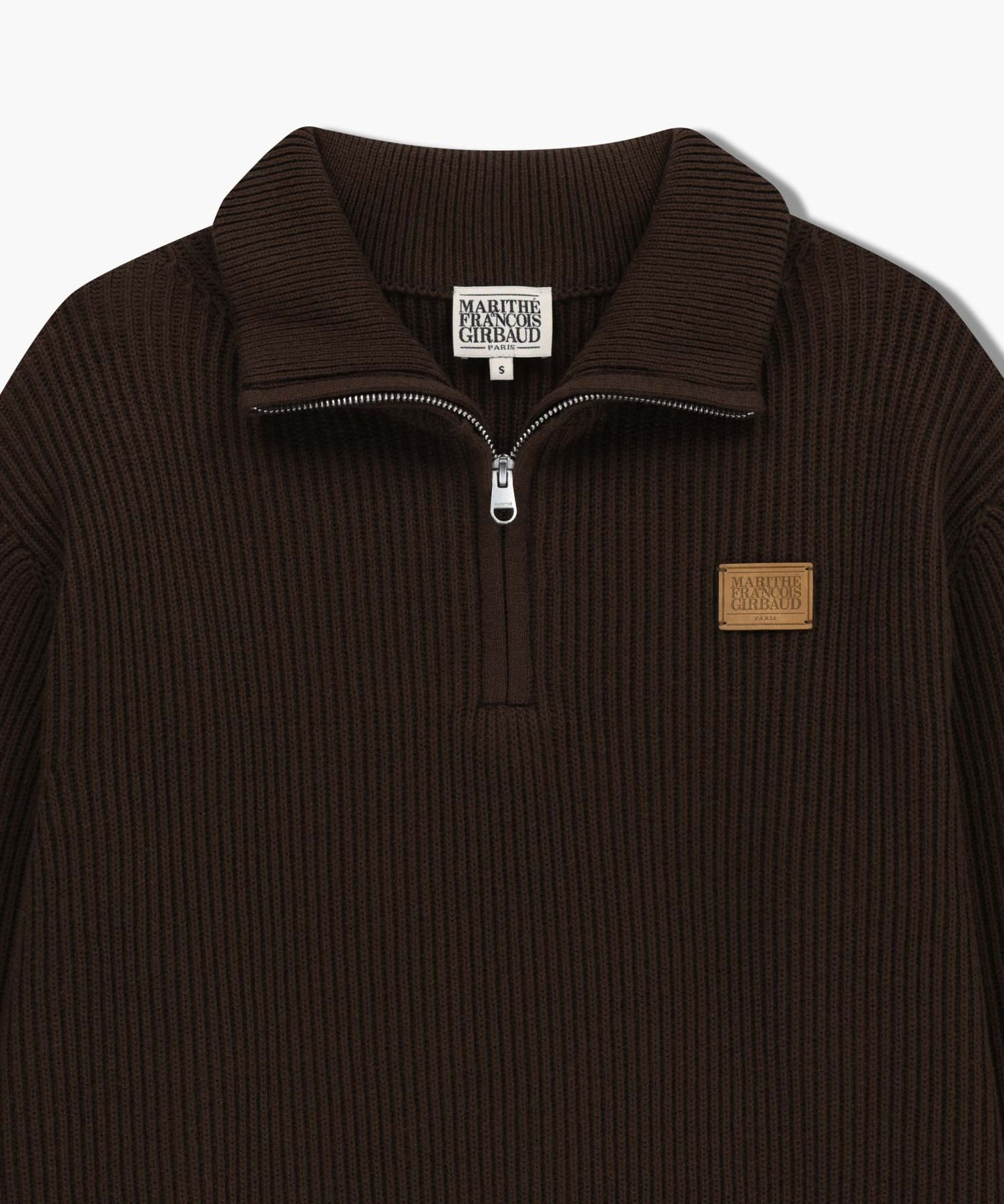 [Cha Eunwoo & Go Youn Jung Worn] Marithé et François Girbaud Half Neck Zip-Up Knit