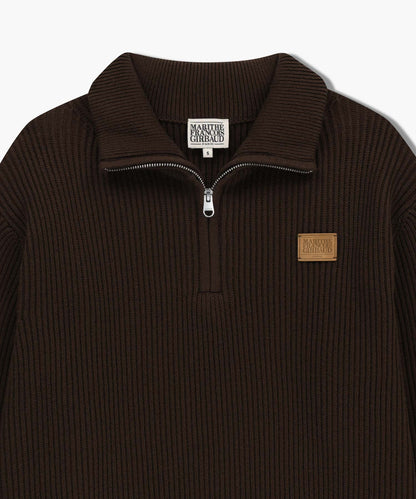 [Cha Eunwoo & Go Youn Jung Worn] Marithé et François Girbaud Half Neck Zip-Up Knit