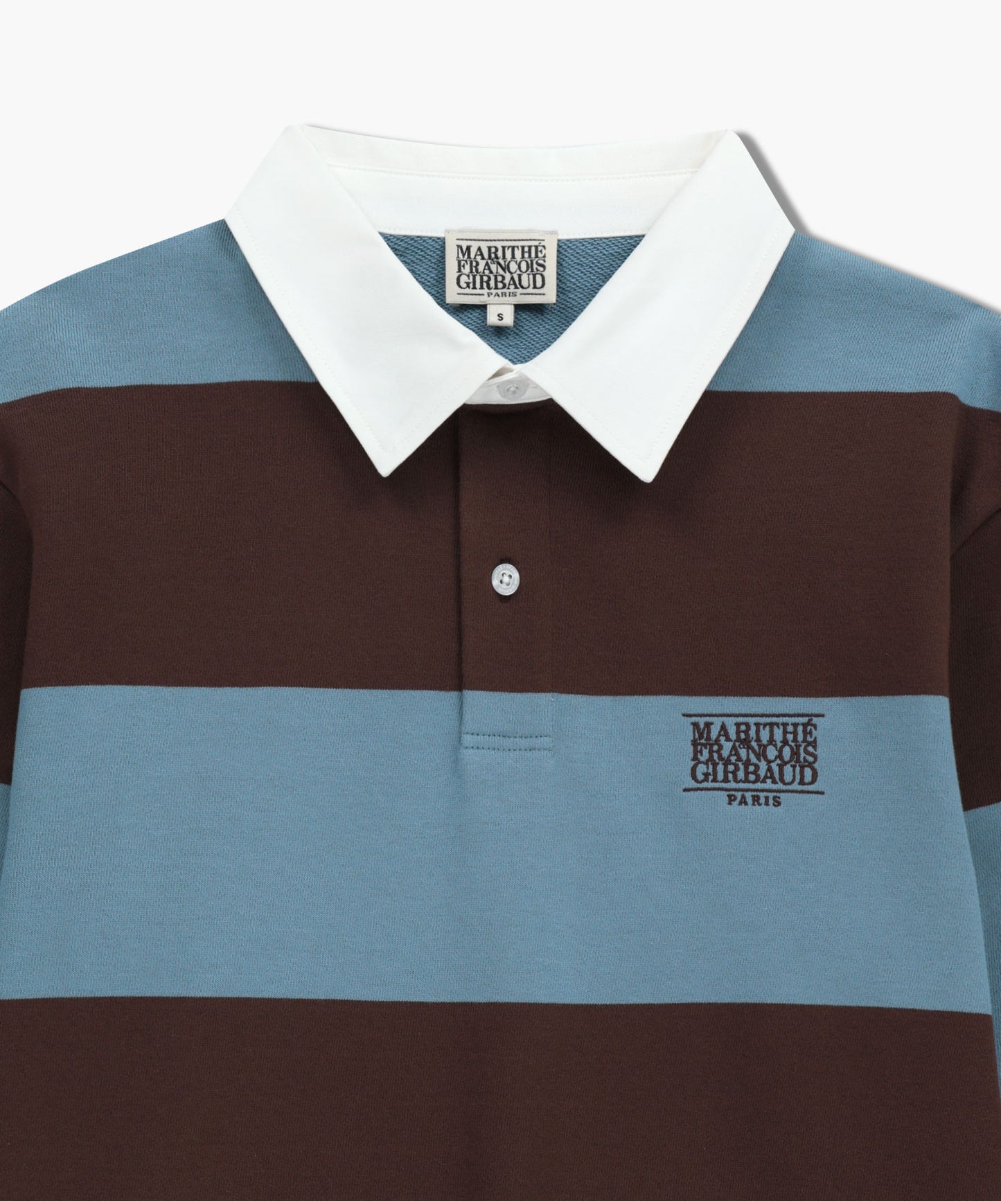 [Cha Eunwoo & Go Youn Jung Worn] Marithé et François Girbaud Classic Logo Stripe Rugby Sweatshirt