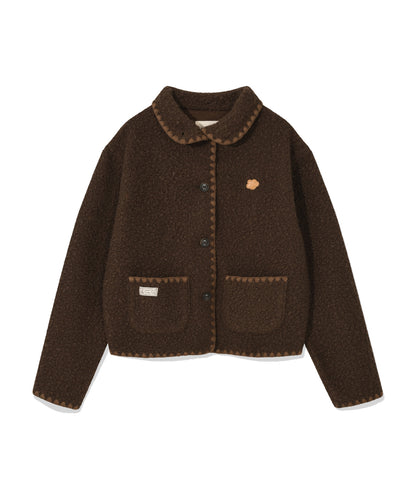 [AESPA Giselle’s Wear] WACKY WILLY Women's Shearling Stitch Jacket