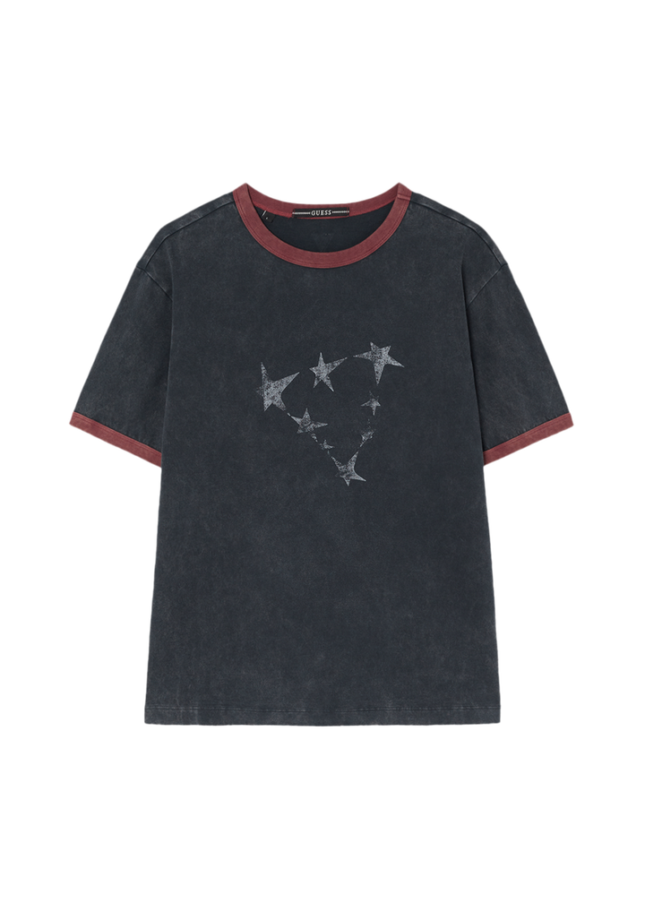 [Straykids Hyunjin Worn] 26 Summer Guess Unisex Star Ringer Short Sleeve T-shirt