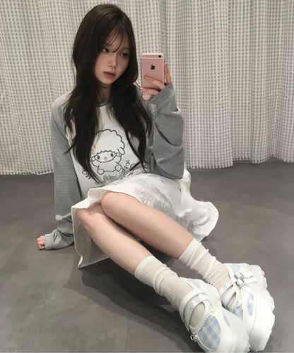 [Hearts2Hearts Ian Worn] Tuomio X FLCT Memento Patchwork Platform Mary jane Shoes