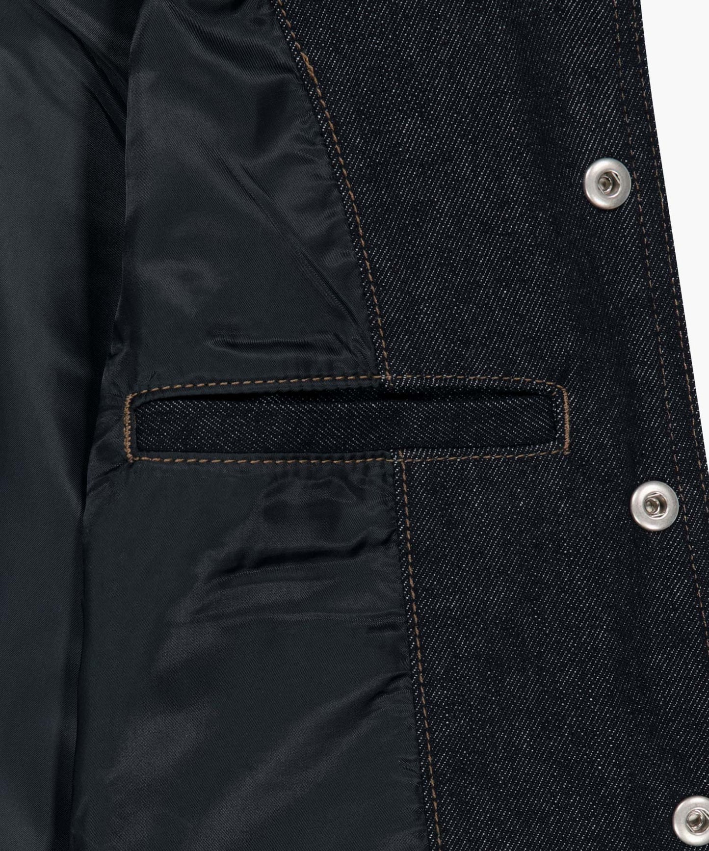 [Cha Eunwoo Worn] Marithé et François Girbaud Classic Logo Raglan Denim Varsity Jacket