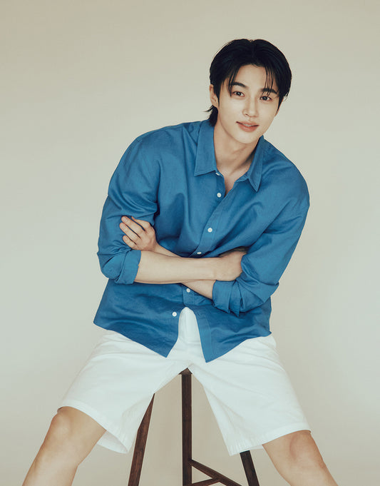 GIORDANO Men's Summer Cotton Linen Shirt [Worn by Byeon Woo-seok]