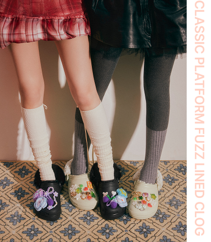 [Ive Gaeul & Leeseo Pick] Crocs Classic Platform Fuzz Lined Clog