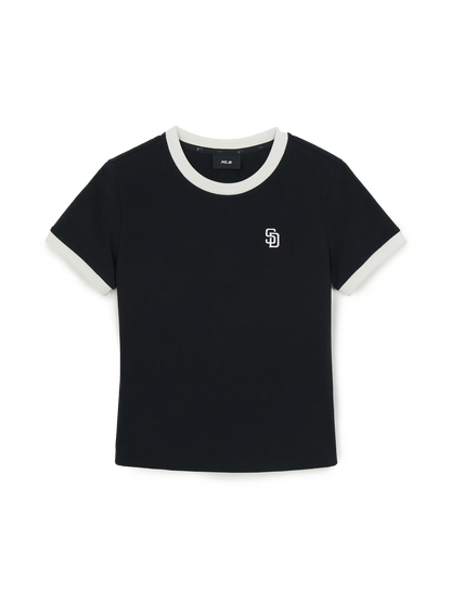 [Aespa Karina Worn] 26 Summer MLB Women's Basic Small Logo Ringer T-shirt