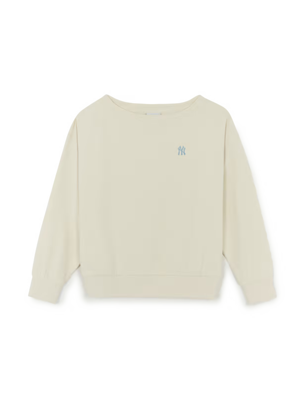 [Aespa Karina Worn] MLB Women's Basic Off-Shoulder Sweatshirt New York Yankees