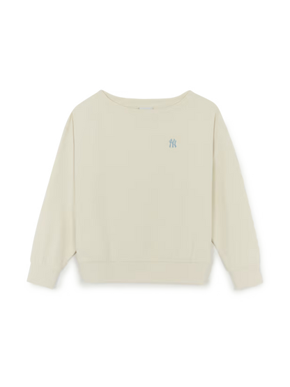 [Aespa Karina Worn] MLB Women's Basic Off-Shoulder Sweatshirt New York Yankees