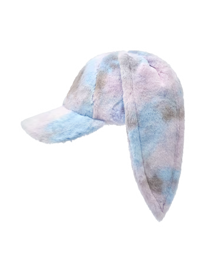 [RESCENE X MLB] 26FW Bunny Colorful Fur Unstructured Ball Cap