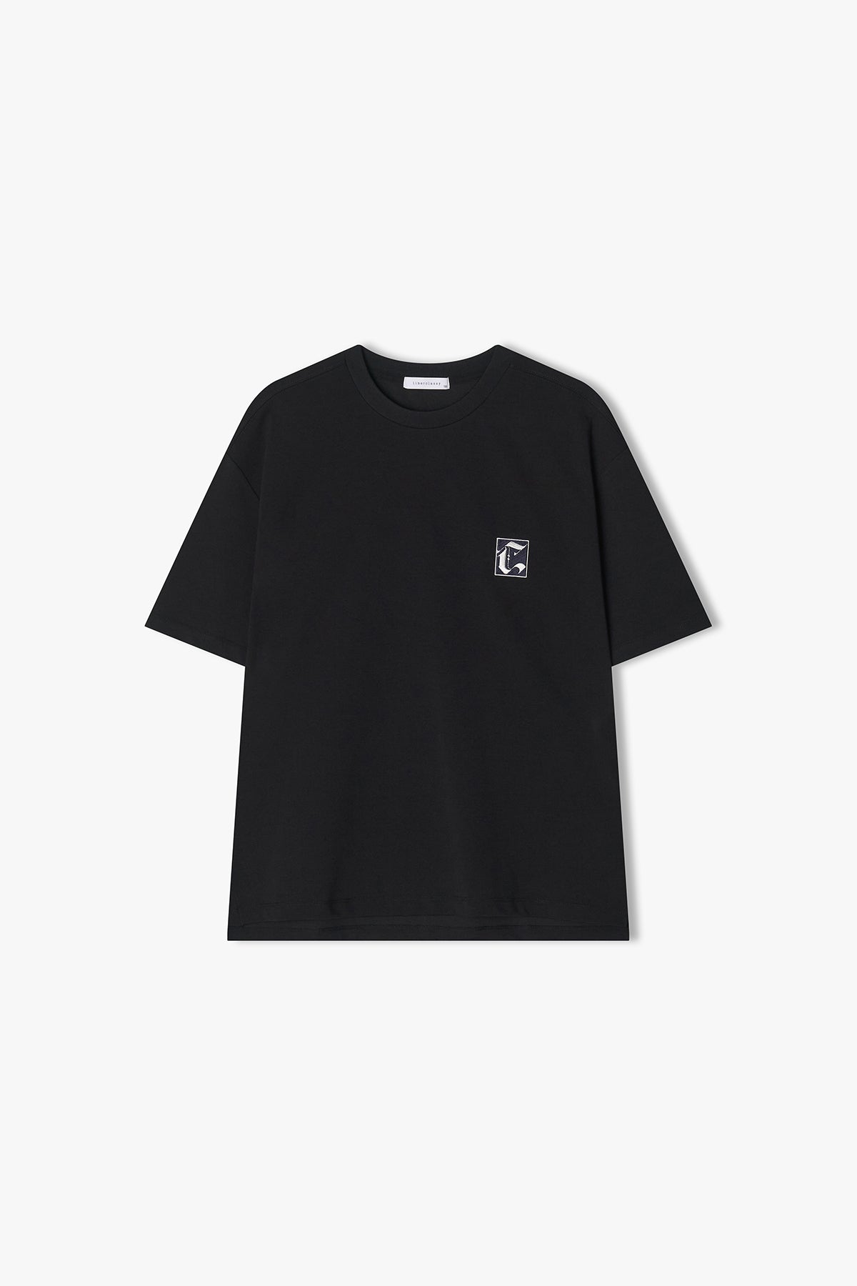 [Cha Eun Woo Worn] Liber Classy  Black Tornado Flower Artwork Half T-Shirt