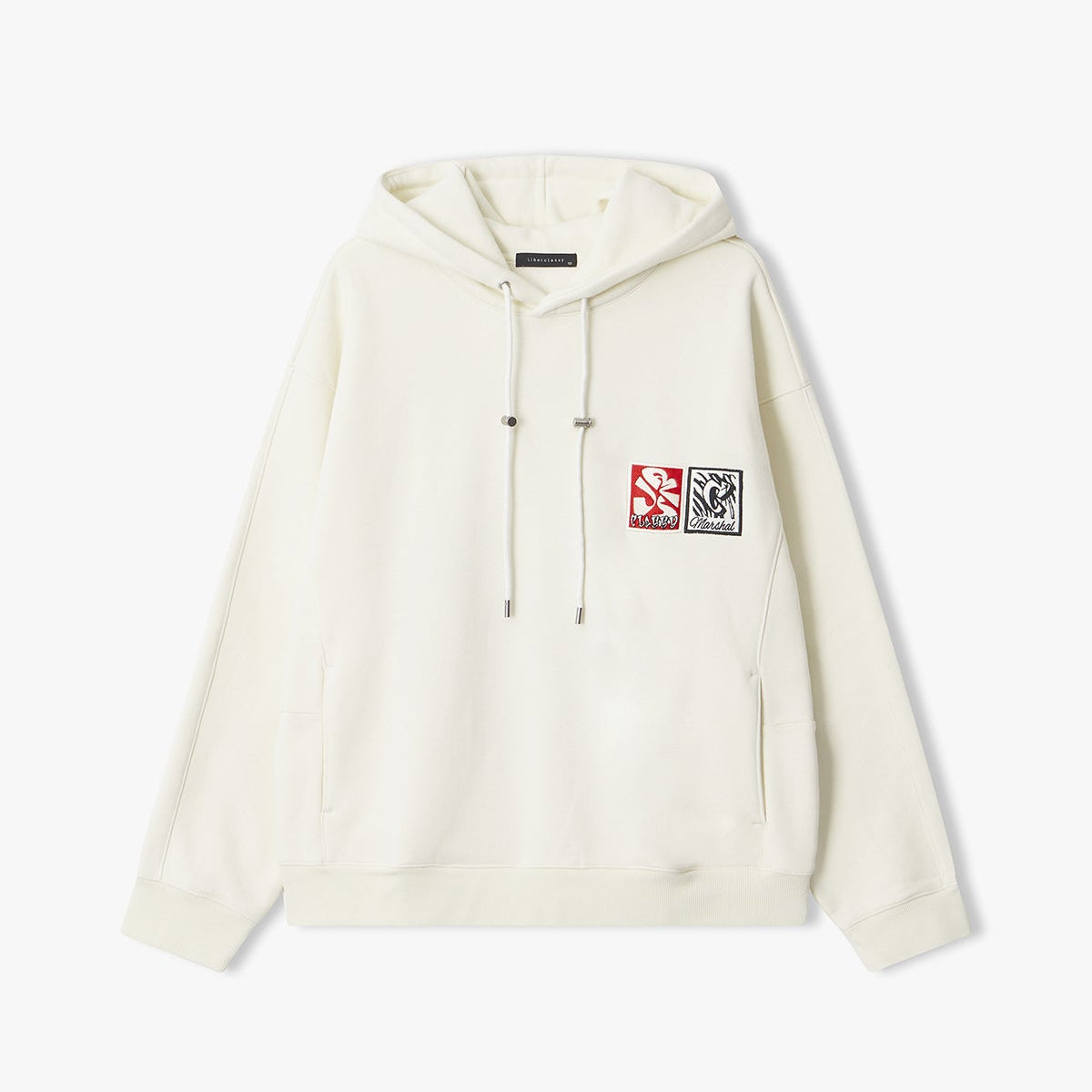 [Cha Eun Woo Worn] Liber Classy Ivory Back Print Artwork Hooded T-Shirt