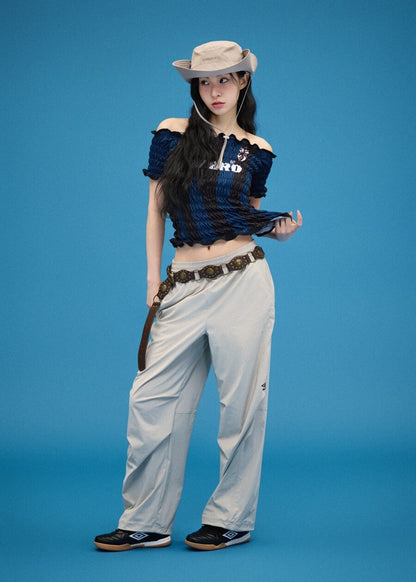 [UMBRO X NCT WISH] HBL Women's Blockcore Short Sleeve Smoking Top