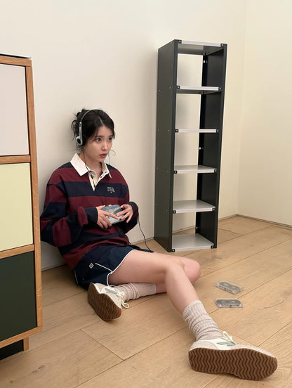 [IU Worn] New Balance UNI USA Classic Striped Rugby T-Shirt