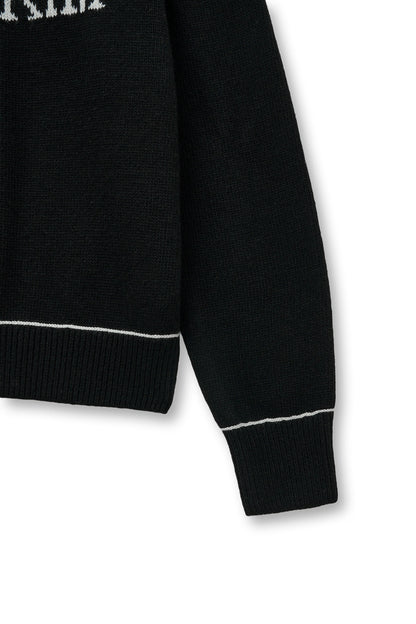 [Aespa Ningning Worn] Matin Kim Color Trim Line Logo Pullover