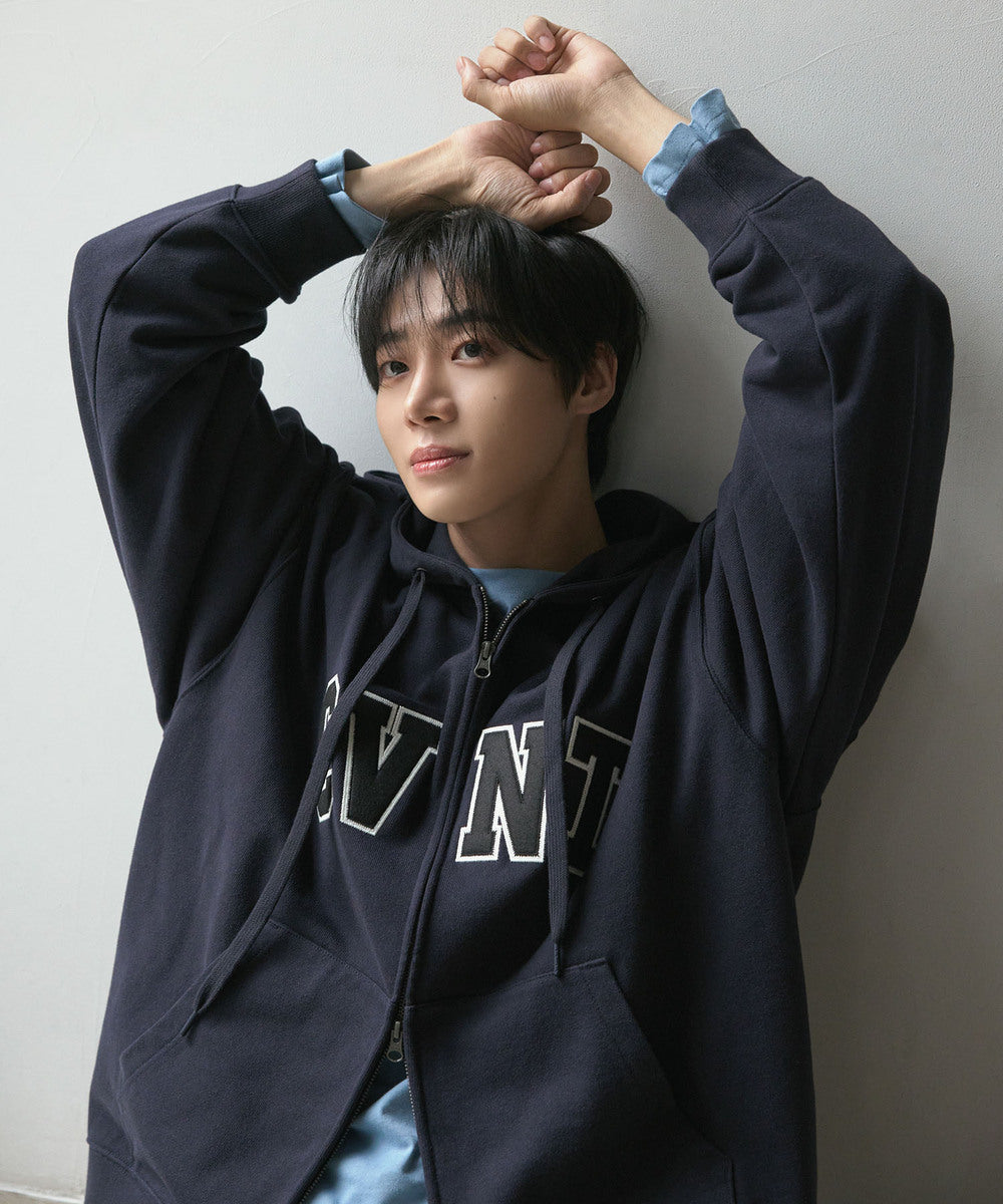 COVERNAT [Worn by Chu Young-woo] CVNT Hooded Zip-up Dark Navy