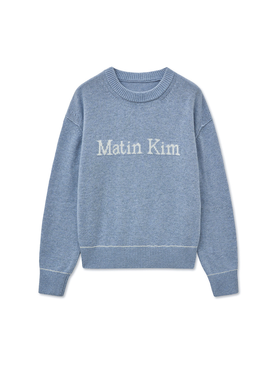 [Aespa Ningning Worn] Matin Kim Color Trim Line Logo Pullover
