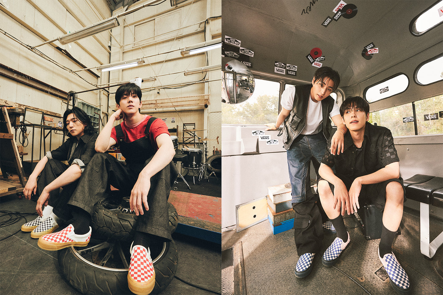 Day6 X Vans Slip-on Checkerboard Shoes