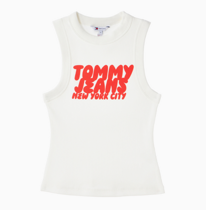 [Ive Wonyoung Pick] Tommy Jeans Stretch Bubble Tank Top