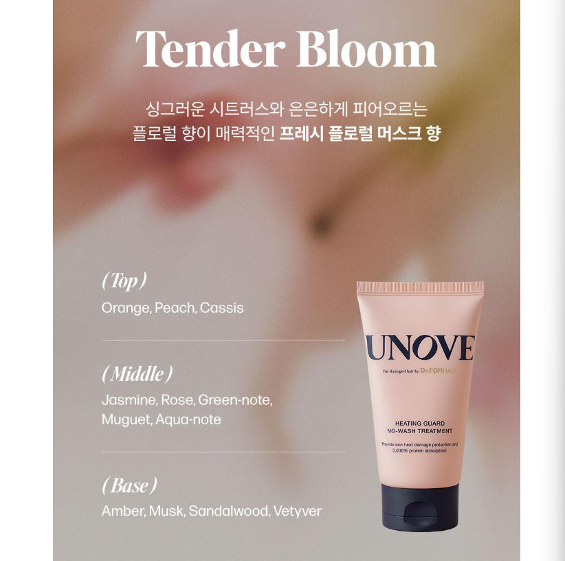 [Seventeen Mingyu Pick] UNOVE Heating Guard No-Wash Treatment 147ml (Extremely Damaged Hair Pack)