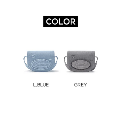 [Aespa Karina Pick] MLB  Lettering Vintage Denim Crossbody Bag