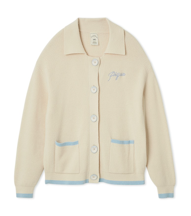 [Lesserafim Yunjin Pick] Gelato Pique Goalie Knit Cardigan