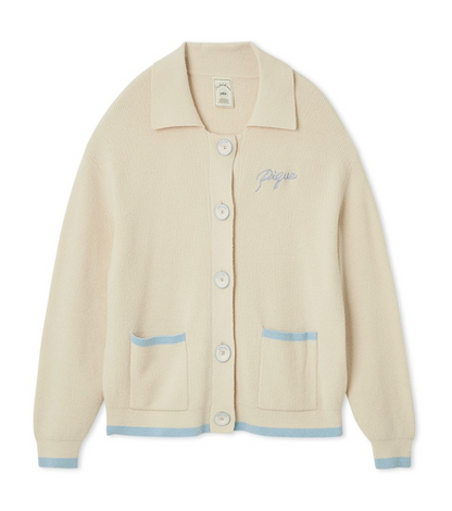[Lesserafim Yunjin Pick] Gelato Pique Goalie Knit Cardigan