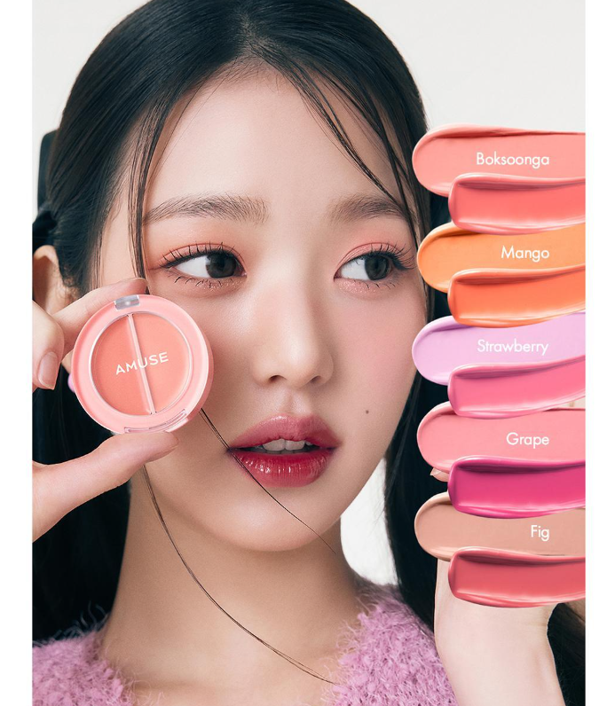 [Ive Wonyoung Pick]  Amuse Lip and Cheek Healthy Balm