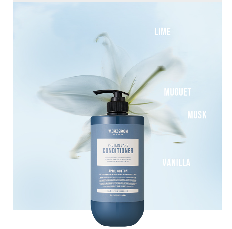 W. Dressroom Protein Care Conditioner April Cotton 1000ml