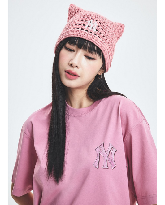 MLB Crochet Meow Beanie PINK