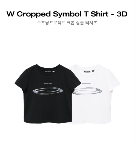 [Ive Rei Pick] Opening Project W Cropped Symbol T Shirt - 3D