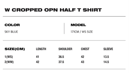 [Ive Rei Pick] Opening Project W Cropped OPN Half T-Shirt