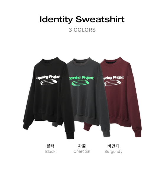 IVEレイ着用★Opening Project★Identity Sweatshirt★韓国人気 Ive Rei Pick] Opening Project Identity Sweatshirt – SEOUL