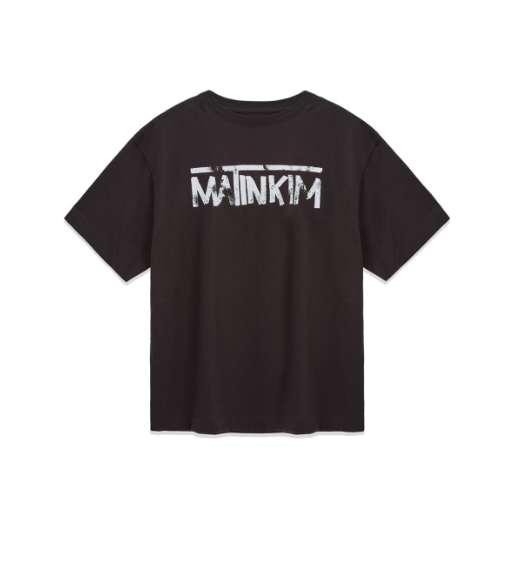[Aespa Ningning Pick] Matin Kim Hangeul Logo Big Archive Top -Charcoal